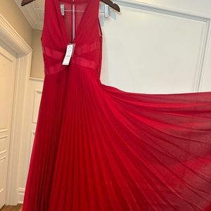 NWT WHBM red pleated sleeveless dress size 00 originally $185 SALE $90